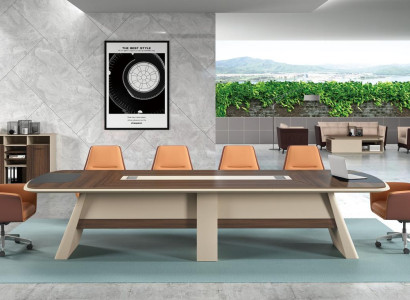 Konferenztisch Tisch Meeting Besprechungstisch Tische 6 Sessel 7tlg. Garnitur